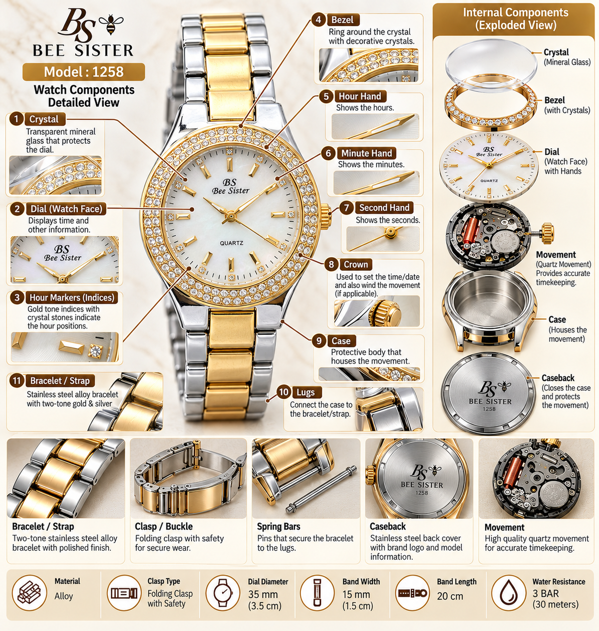 Crystal Diamond Luxury Watches For Women| Perfect for loved ones